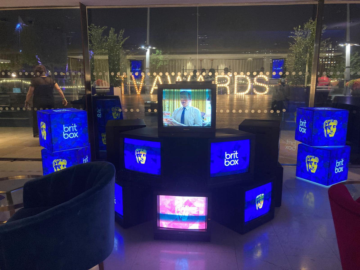 A CRT TV installation for The Bafta Awards at The Royal Festival Hall, London