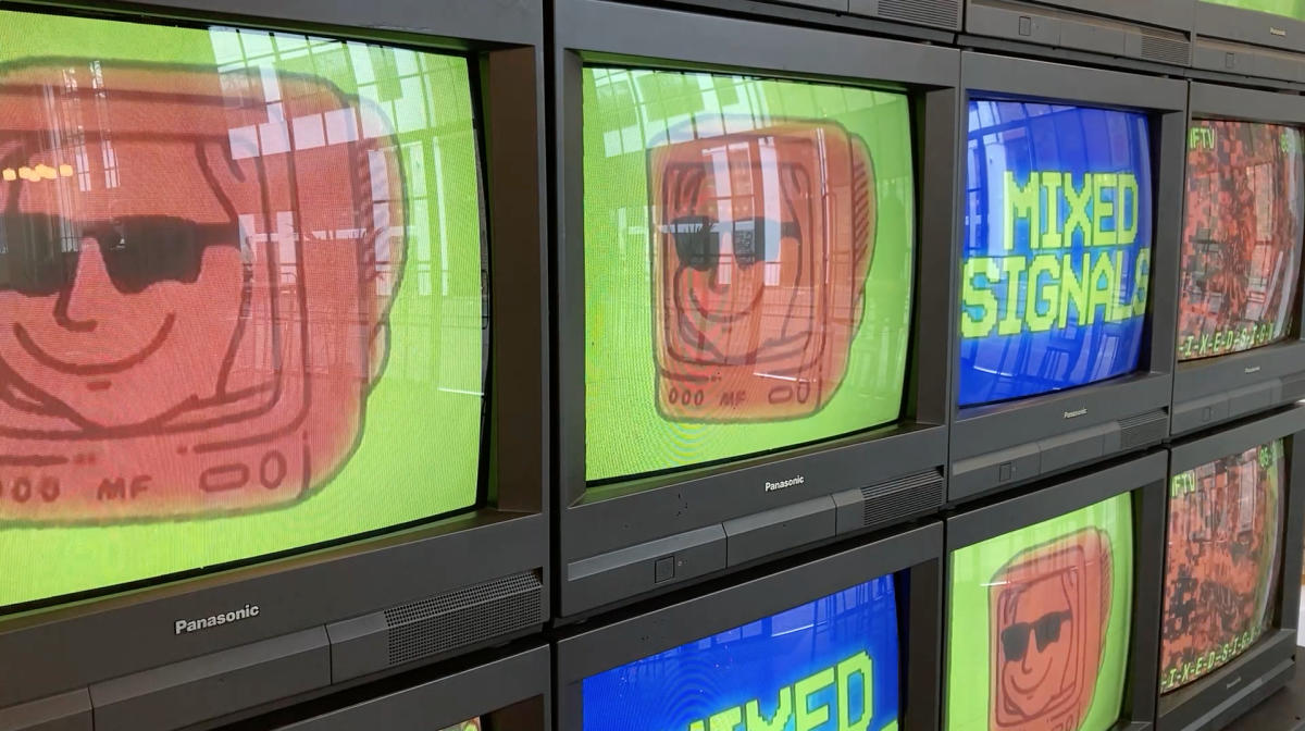 A Panasonic TV wall at Protein Studios, London