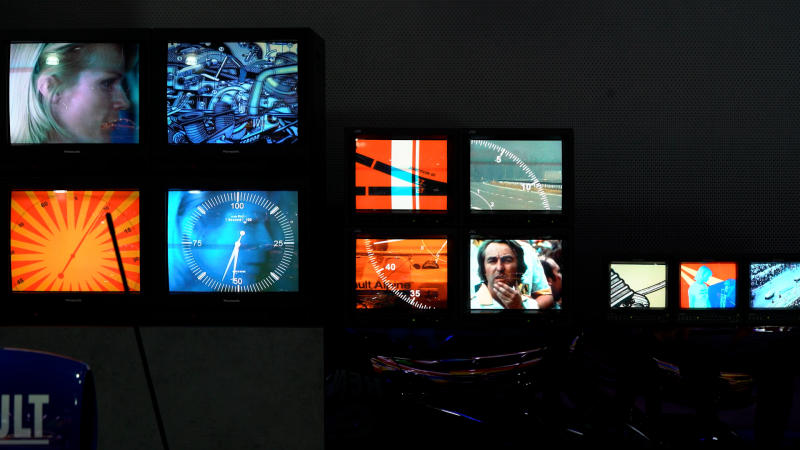 Image of An ambitious CRT TV Wall with 51 synchronised CRT monitors