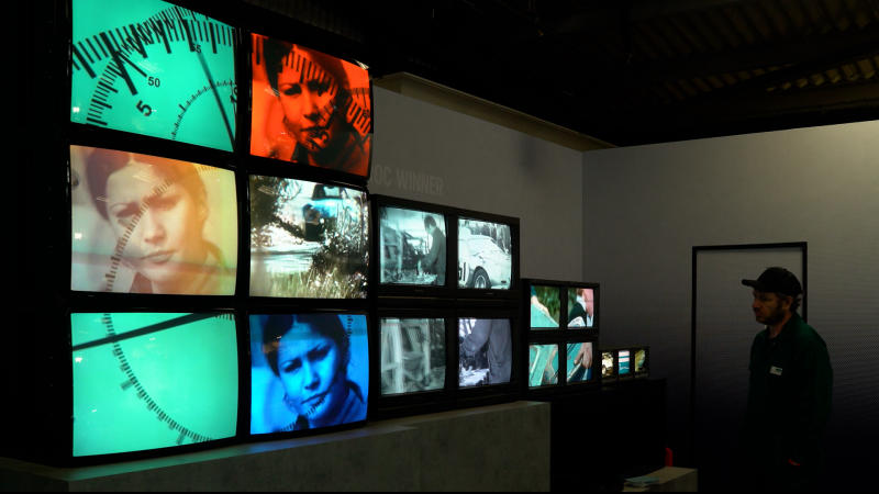 Image of An ambitious CRT TV Wall with 51 synchronised CRT monitors