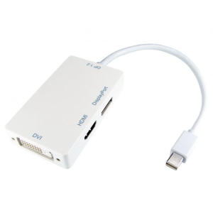 Image of Mini Display Port to VGA, DVI, HDMI Adapter