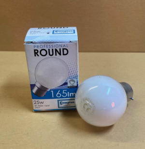 Opal bulbs - 25W BC Golfball