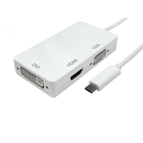 Image of USB-C to VGA, DVI, HDMI Adapter