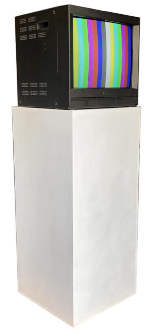 White plinth for CRT TV